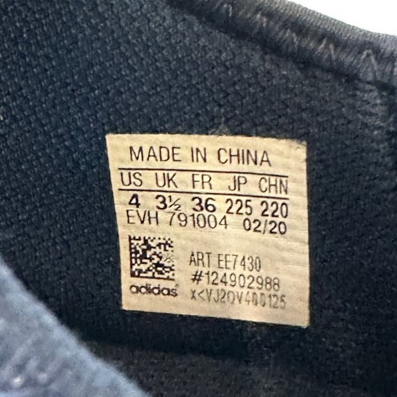 Adidas navy and pink sneakers youth 4 or women's 6 - Picture 7 of 7